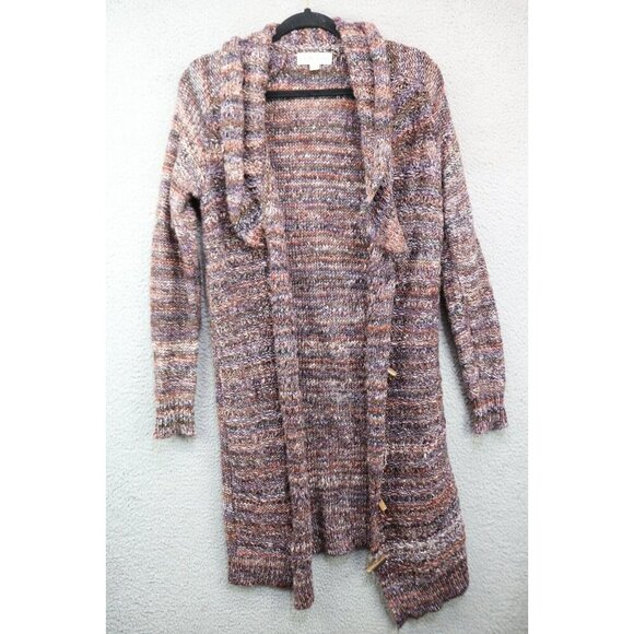 Knox Rose Chunky Open Knit Long Cardigan Sweater-Size Medium-Alpaca Wool Blend - Picture 1 of 10